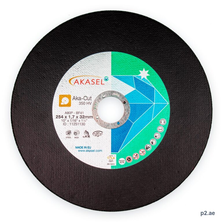 Aka-Cut 350 HV Reinforced Abrasive Cut-Off Wheel — a consumable used in Automotive and metals production work
