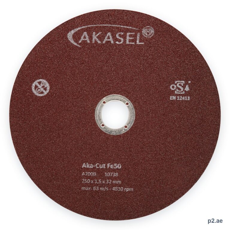 Aka-Cut Fe50 Abrasive Cut-Off Wheel -- Hard steels and other ferrous metals -- 250, 300 and 350 mm